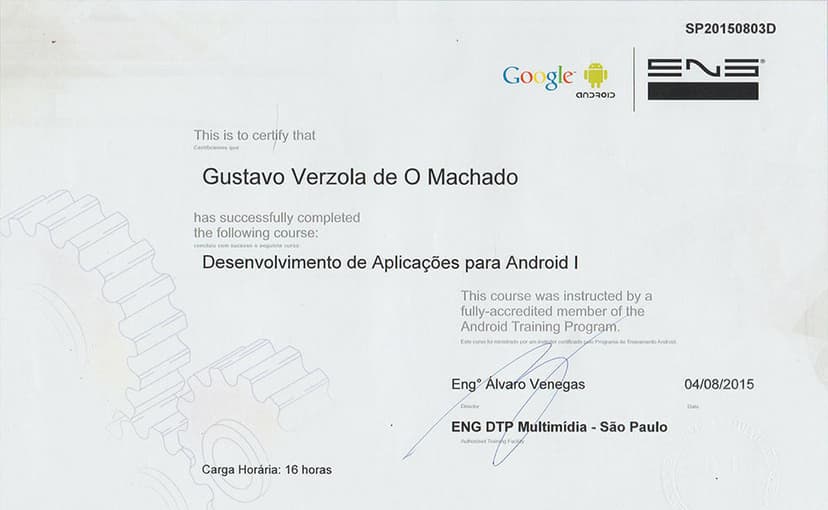 Certificate: Android Application Development I