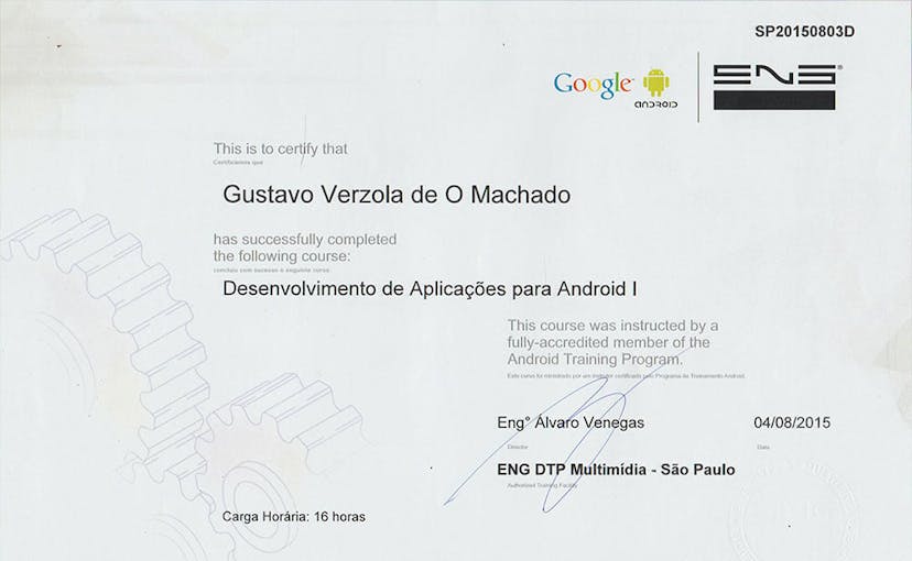 Certificate: Android Application Development I