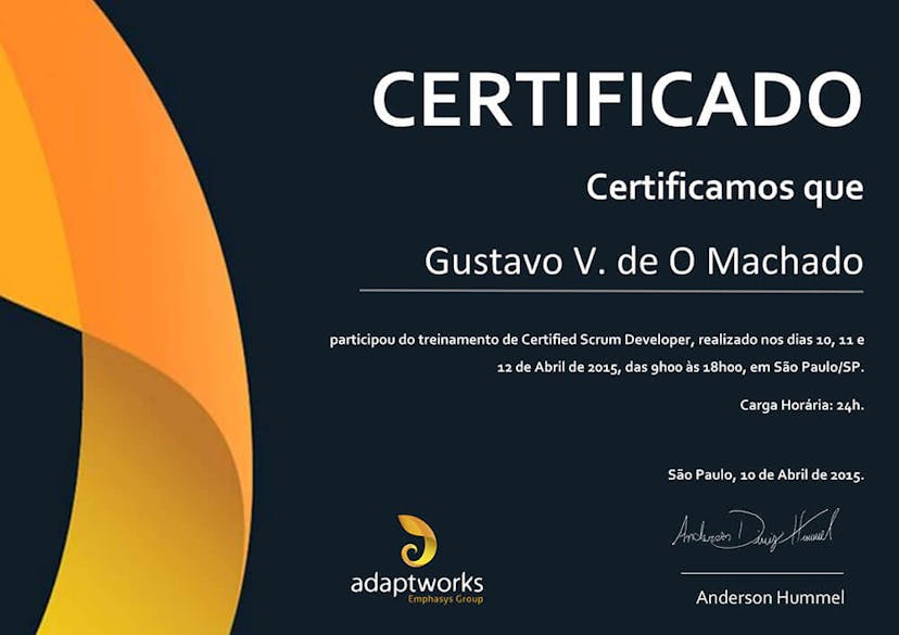 Certificate: Certified Scrum Developer